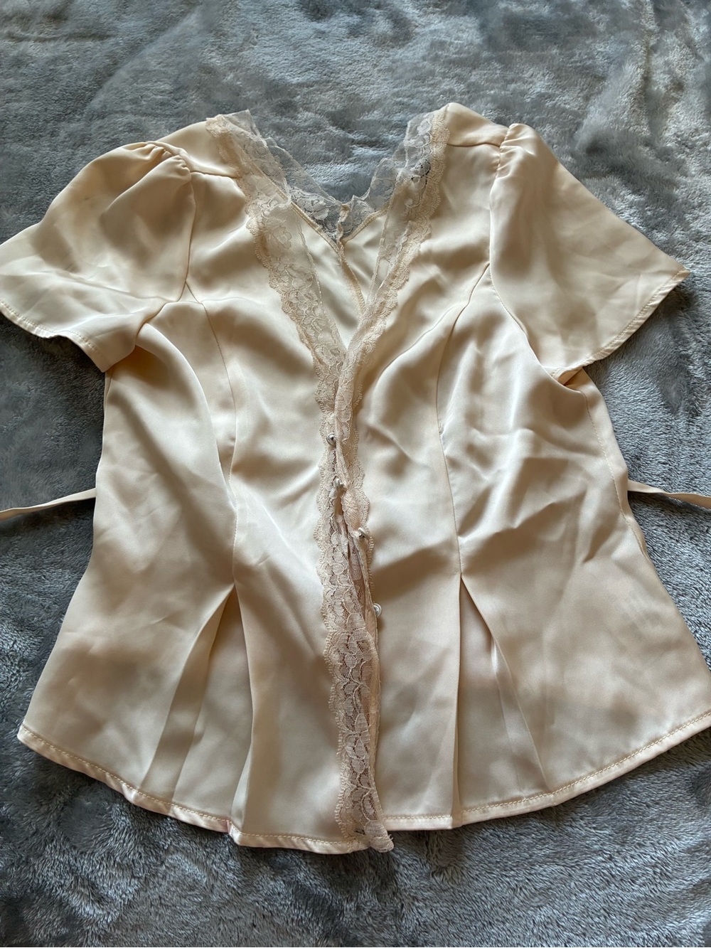 T.J.Maxx Cream Lace-Trim Women's Intimate Top